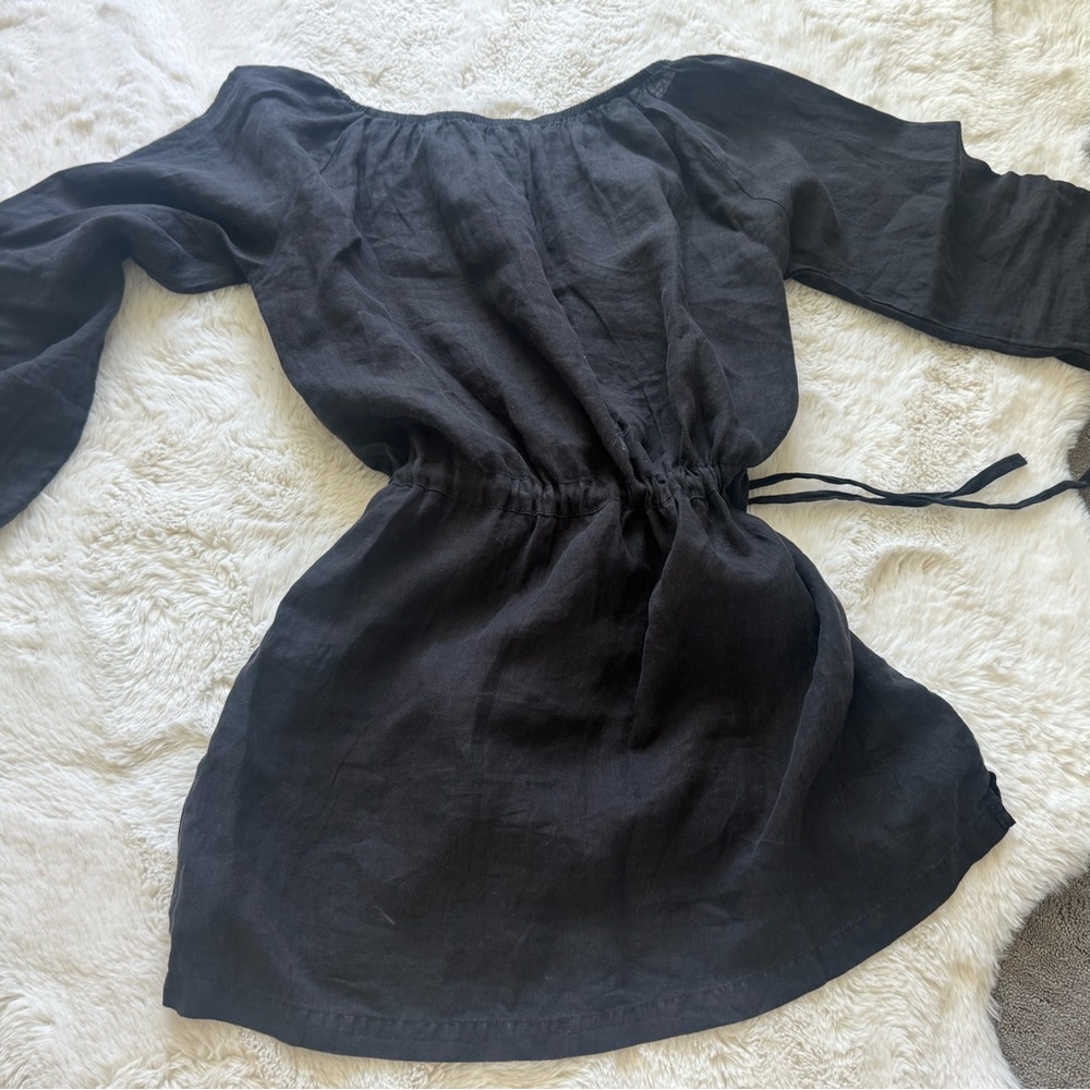 NWT Gathered linen dress. - Picture 5 of 8